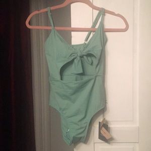Reformation XS Tropicana bathing suit in Jade